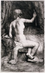 AD.12.39-153矢を持つ女性、1661 作： Rembrandt van Rijn